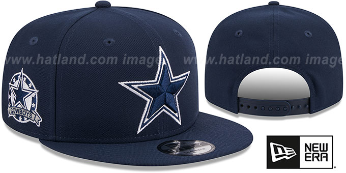 Cowboys 'STARS TEAM SIDE-PATCH SNAPBACK' Navy Hat by New Era