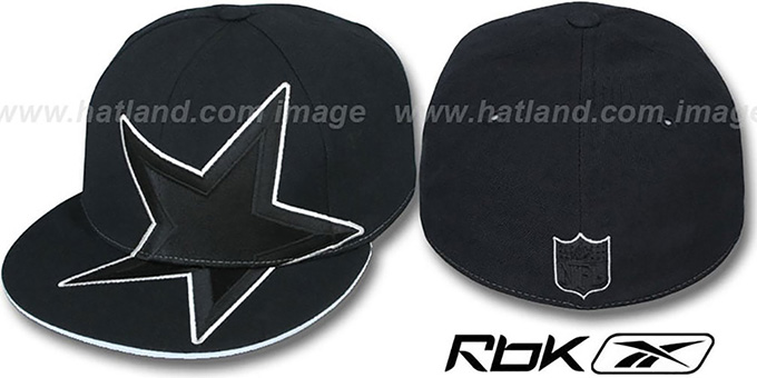 Cowboys 'SUPERSIZE TRACE' Black Fitted Hat by Reebok