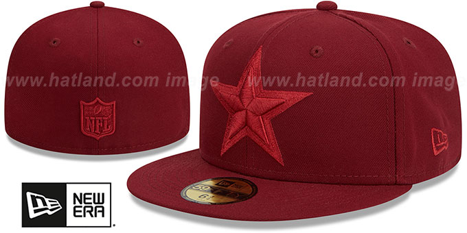 Cowboys 'TONAL TEAM-BASIC' Burgundy Fitted Hat by New Era