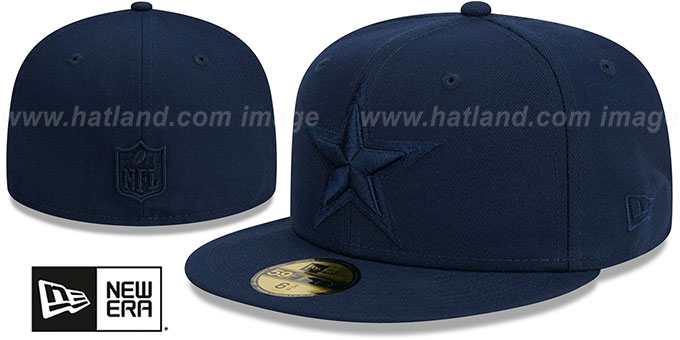 Cowboys 'TONAL TEAM-BASIC' Navy Fitted Hat by New Era