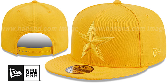 Cowboys 'TONAL TEAM-BASIC SNAPBACK' Gold Hat by New Era