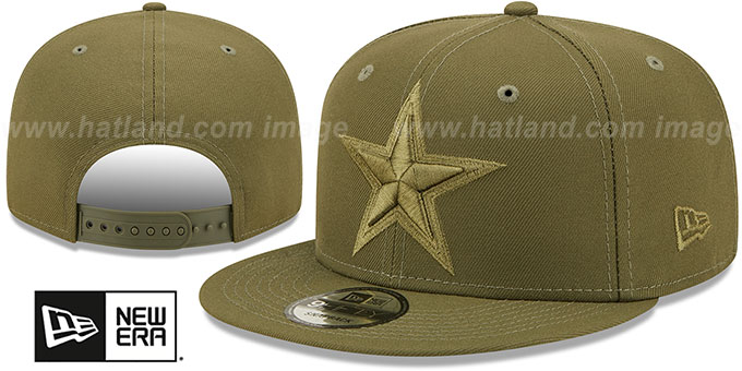 Cowboys 'TONAL TEAM-BASIC SNAPBACK' Olive Hat by New Era