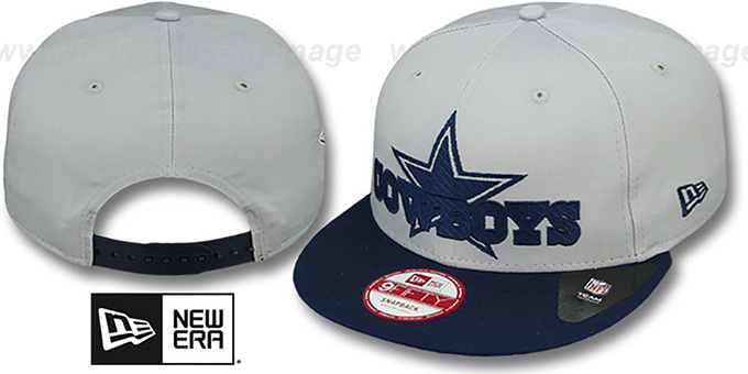 Cowboys 'TRACKSNAP SNAPBACK' Grey-Navy Hat by New Era