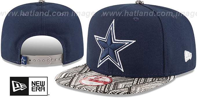 Cowboys 'TRICKED-TRIM STRAPBACK' Navy Hat by New Era