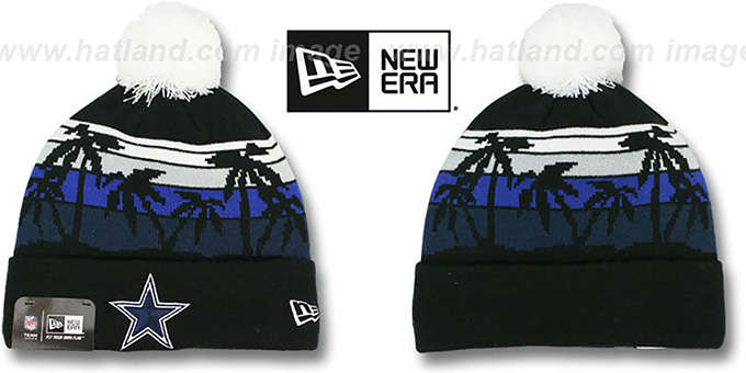 Cowboys 'WINTER TROPICS' Black Knit Beanie Hat by New Era