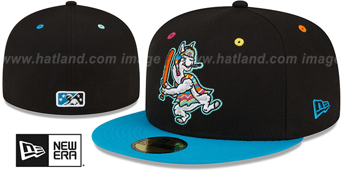 Crawdads 'COPA' Black-Blue Fitted Hat by New Era