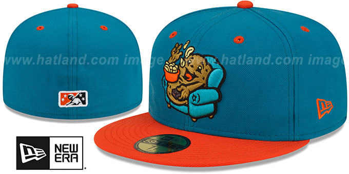 Crawdads 'THEME NIGHT' Teal-Orange Fitted Hat by New Era