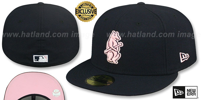 Cubs 1914 'COOPERSTOWN PINK LOGO BOTTOM' Fitted Hat by New Era