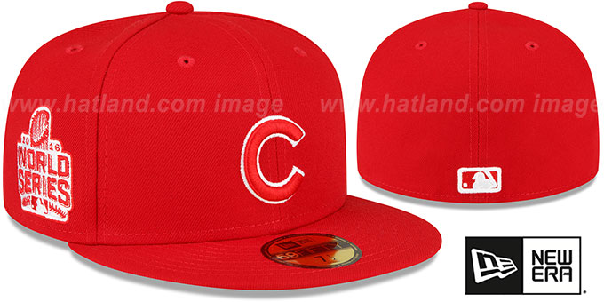 Cubs 1990 'ASG SIDE-PATCH UP' Red-White Fitted Hat by New Era