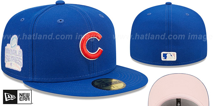 Cubs 2016 WS 'POP-SWEAT' Royal-Pink Fitted Hat by New Era