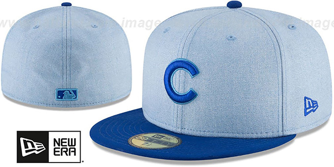 Cubs '2018 FATHERS DAY' Sky-Royal Fitted Hat by New Era