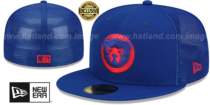 Cubs 'BATTING PRACTICE TRUCKER' Royal Fitted Hat by New Era