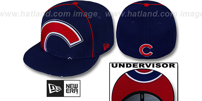 Cubs 'BIG-UNDER' Royal Fitted Hat by New Era