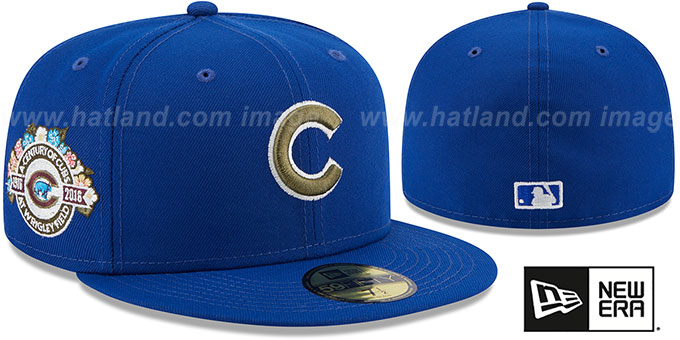 Cubs 'BOTANICAL SIDE-PATCH' Royal Fitted Hat by New Era