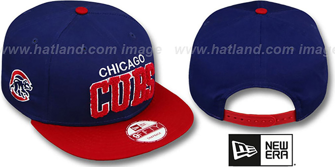 Cubs 'CHENILLE-ARCH SNAPBACK' Royal-Red Hat by New Era