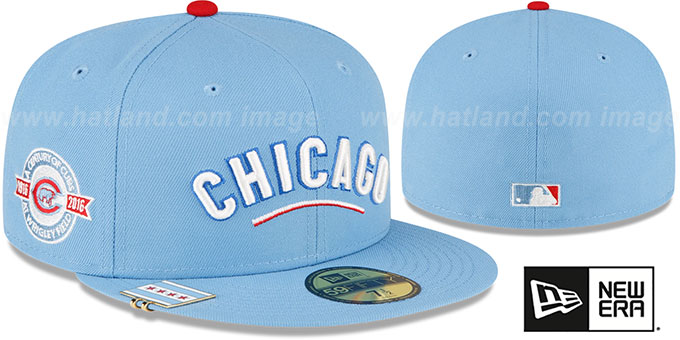 Cubs CITY FLAG VISOR CLIP SIDE-PATCH' Sky Hat by New Era