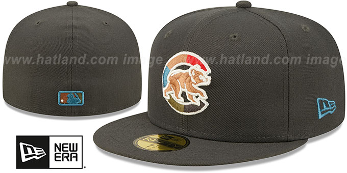 Cubs 'COLOR PACK MULTI' Charcoal Fitted Hat by New Era