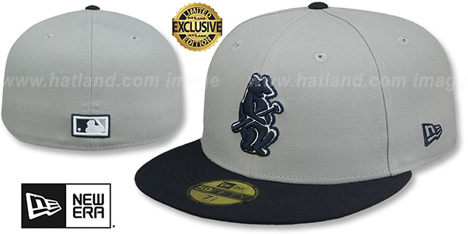 Cubs 'COOPERPACK' Grey-Navy Fitted Hat by New Era