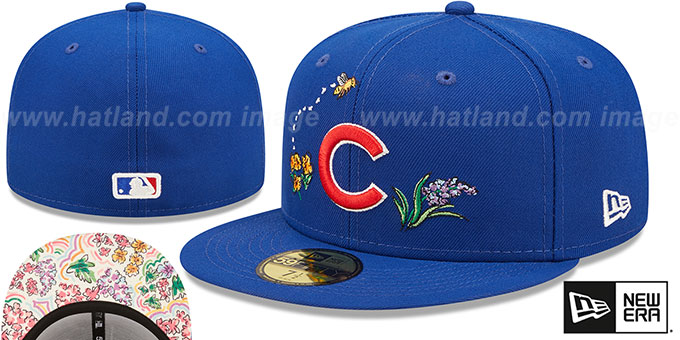 Cubs 'FLORAL WATERCOLORS' Royal Fitted Hat by New Era