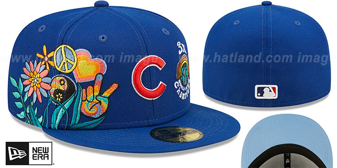 Cubs 'GROOVY' Royal Fitted Hat by New Era