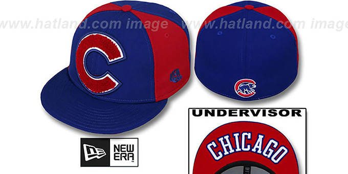 Cubs 'LETTERMAN' Royal-Red Fitted Hat by New Era