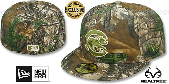 Cubs 'MLB TEAM-BASIC' Realtree Camo Fitted Hat by New Era