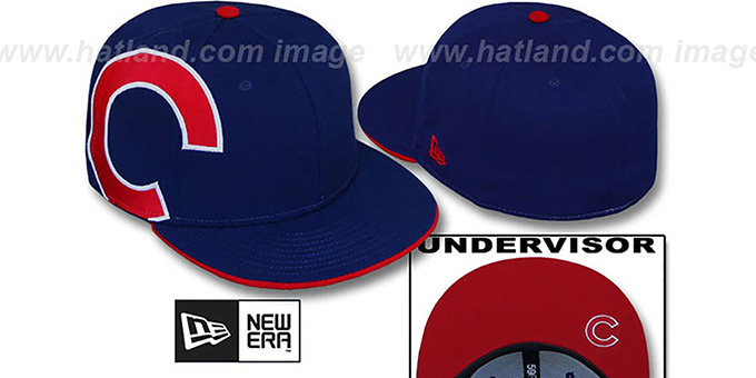 Cubs 'SIDEWINGER' Royal Fitted Hat by New Era