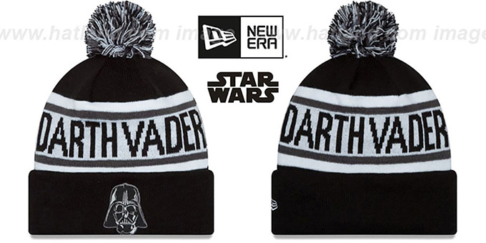 Darth Vader 'BIGGEST FAN' Black-White Knit Beanie Hat by New Era