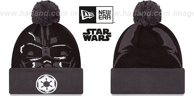 Darth Vader 'GALLACTIC BIGGIE' Black-Grey Knit Beanie Hat by New Era