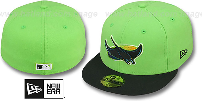 Devil Rays COOP '2T-FASHION' Lime-Black Fitted Hat by New Era