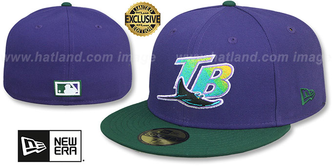 Devil Rays 'COOPERPACK' Purple-Green Fitted Hat by New Era