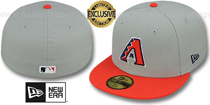 Diamondbacks 2T 'OPPOSITE-TEAM' Grey-Orange Fitted Hat by New Era