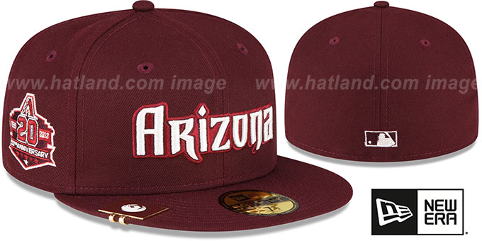 Diamondbacks 'CITY FLAG VISOR CLIP SIDE-PATCH' Maroon Hat by New Era