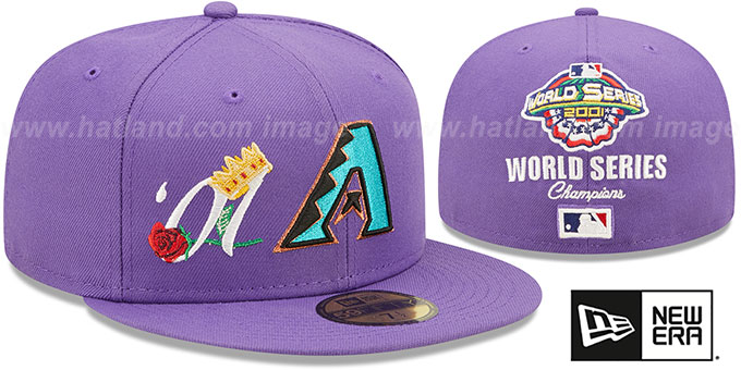 Diamondbacks COOPERSTOWN 'CROWN CHAMPS' Purple Fitted Hat by New Era