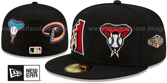 Diamondbacks 'EVOLUTION-PATCHES' Black Fitted Hat by New Era