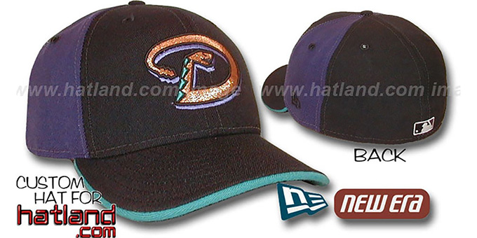 Diamondbacks 'PINWHEEL' Black-Purple Fitted Hat by New Era