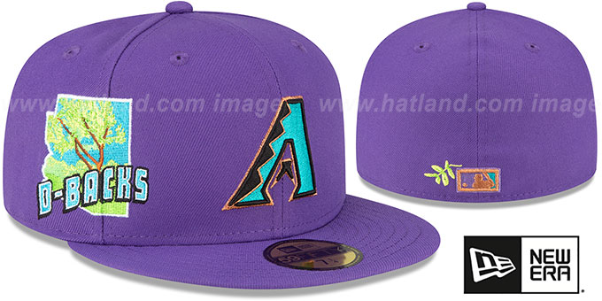 Diamondbacks 'STATEVIEW' Purple Fitted Hat by New Era