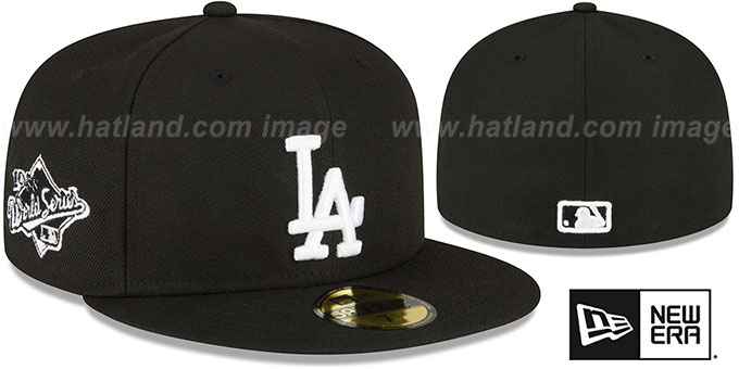 Dodgers 1988 'WORLD SERIES SIDE-PATCH UP' Black-White Fitted Hat by New Era