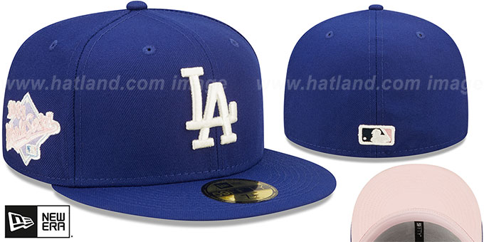 Dodgers 1988 WS 'POP-SWEAT' Royal-Pink Fitted Hat by New Era