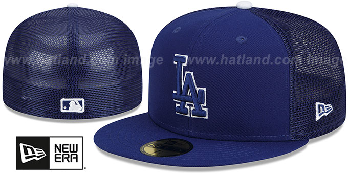 Dodgers 'BATTING PRACTICE TRUCKER' Royal Fitted Hat by New Era