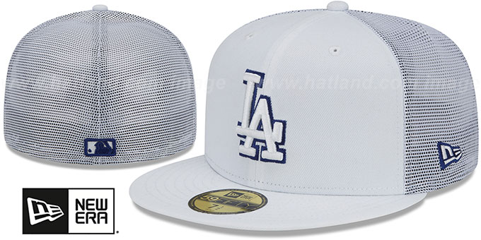 Dodgers 'BATTING PRACTICE TRUCKER' White Fitted Hat by New Era