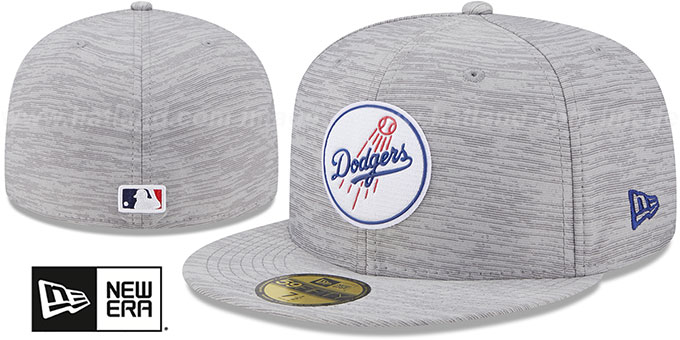 Dodgers '2023 CLUBHOUSE' Heather Grey Fitted Hat by New Era