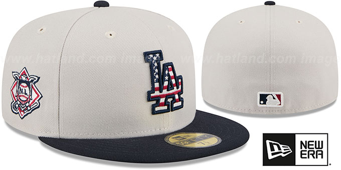 Dodgers 2024 'JULY 4TH STARS N STRIPES' Fitted Hat by New Era