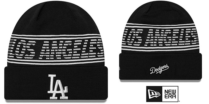 Dodgers '24-25 SPORT-KNIT' Black-White Beanie Hat by New Era