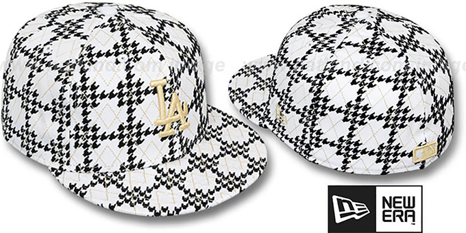 Dodgers 'A-TOOTH' White-Black Fitted Hat by New Era