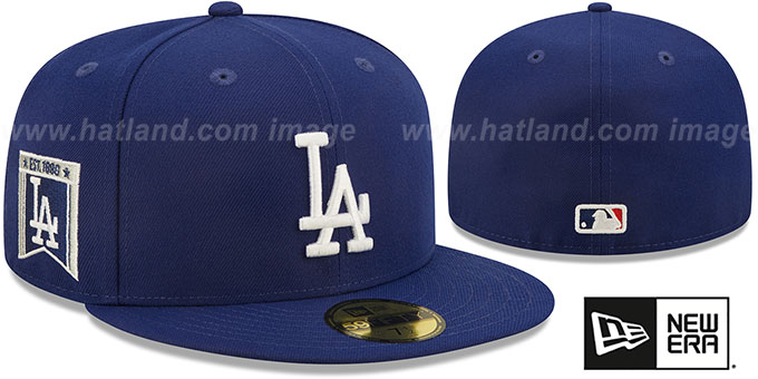 Dodgers 'BANNER SIDE-PATCH' Royal Fitted Hat by New Era