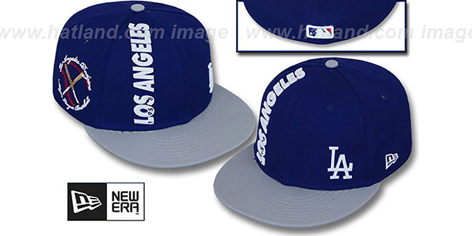 Dodgers 'BEELINE' Royal-Grey Fitted Hat by New Era