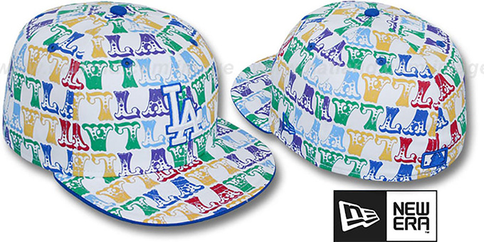 Dodgers 'BIG-TOP' White-Multi Fitted Hat by New Era