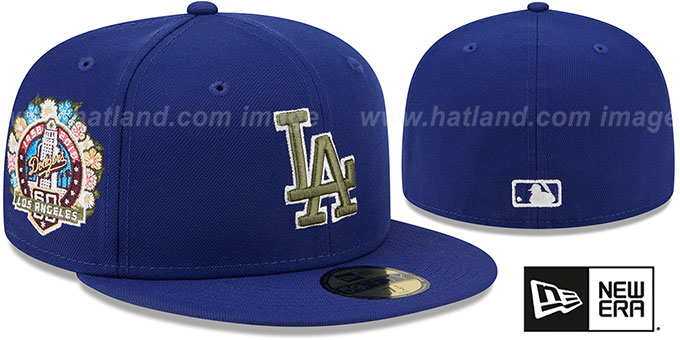 Dodgers 'BOTANICAL SIDE-PATCH' Royal Fitted Hat by New Era