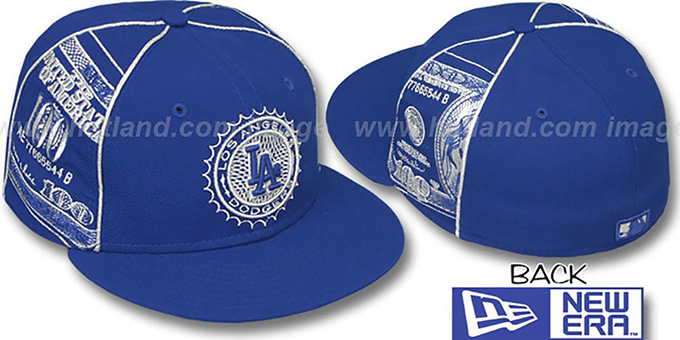 Dodgers 'C-NOTE' Royal-Silver Fitted Hat by New Era